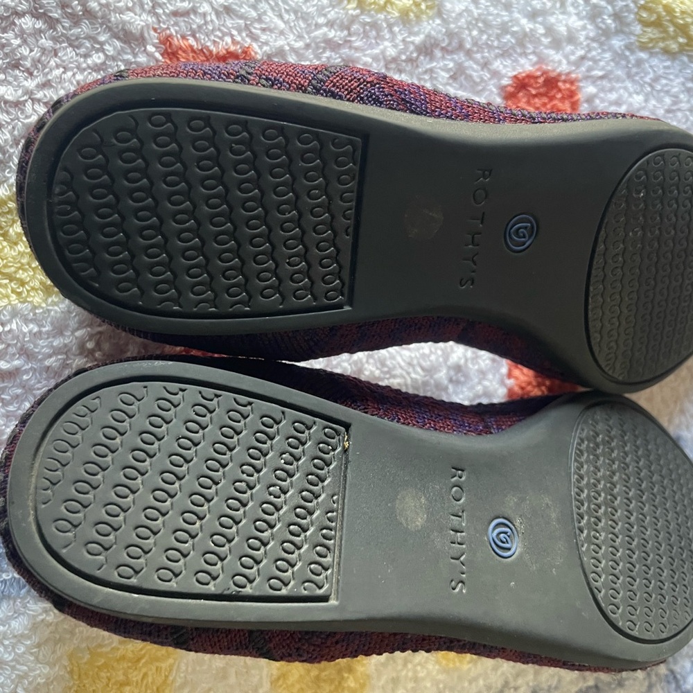 💎Rothy's Plaid Flats in Purple and Blue 2020 Limited Edition. No box - Picture 7 of 16